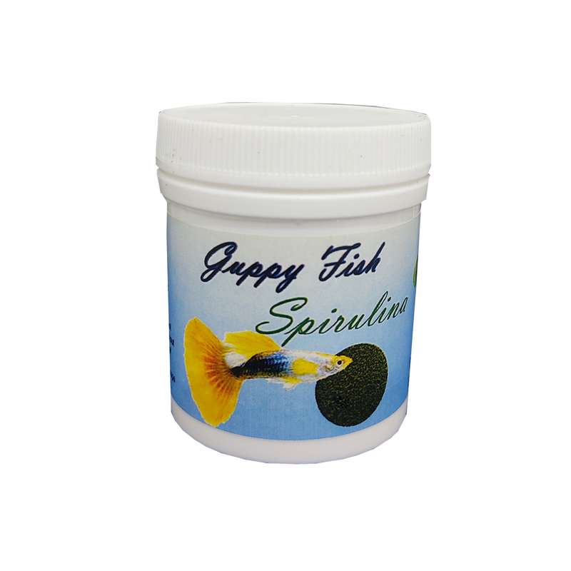 غذای ماهی گوپی مدل اسپیرولینا وزن 50 گرم