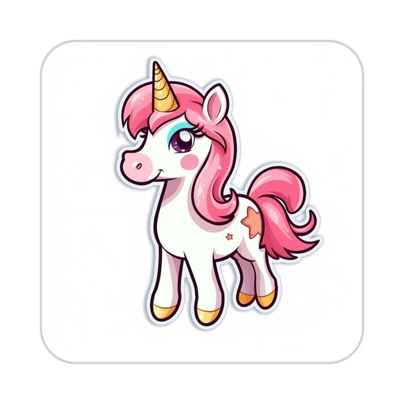 زیر لیوانی کاکتی طرح اسب تک شاخ و یونیکورن مدل mp29856