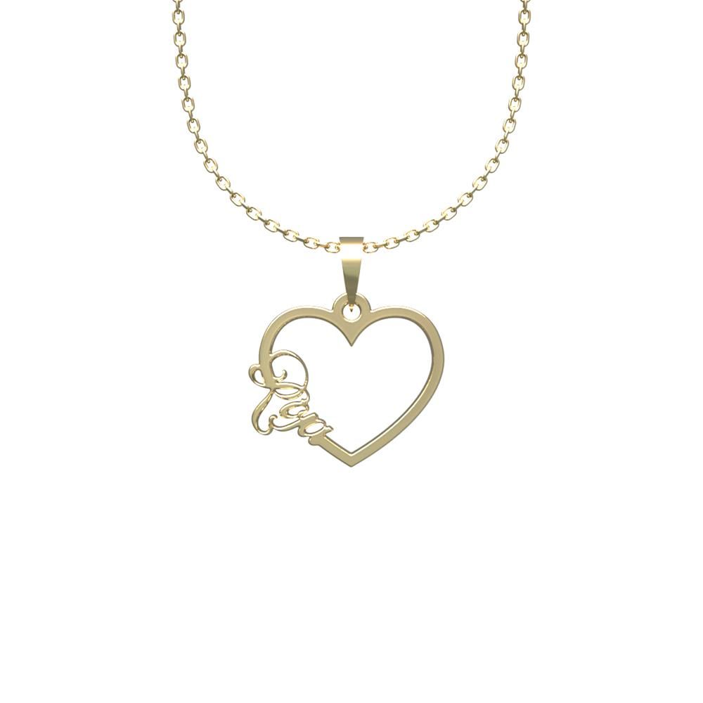 گردنبند طلا 18 عیار زنانه مدوپد مدل اسم روجا roja کد HF2-1-1105 -  - 2