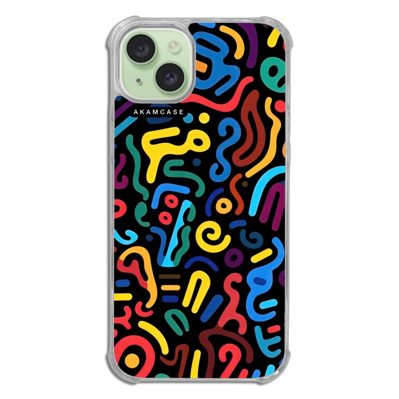 کاور آکام مدل AMC-WTA15PLUS-DOODLE20 مناسب برای گوشی موبایل اپل iPhone 15 Plus