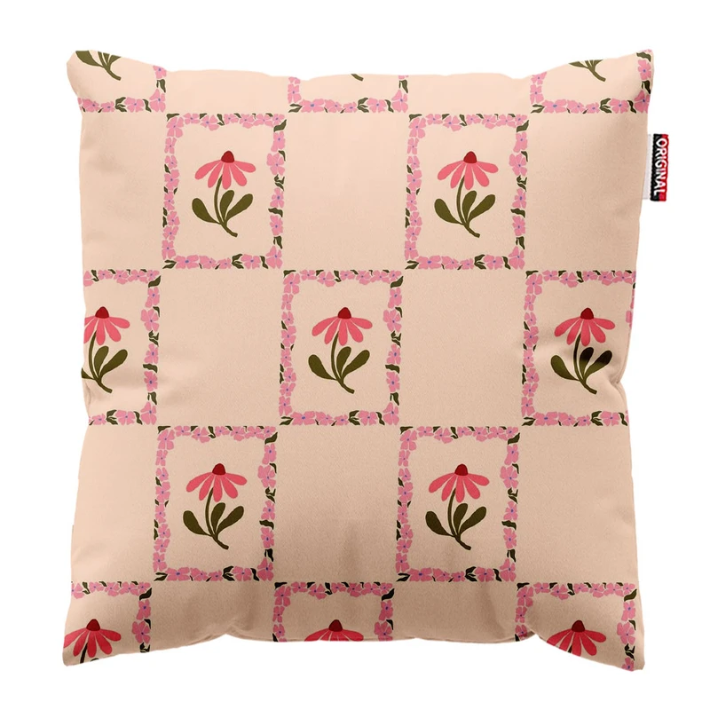 کوسن پاد آفرین طرح گل کد 3373 سایز 30*30 سانتی متر