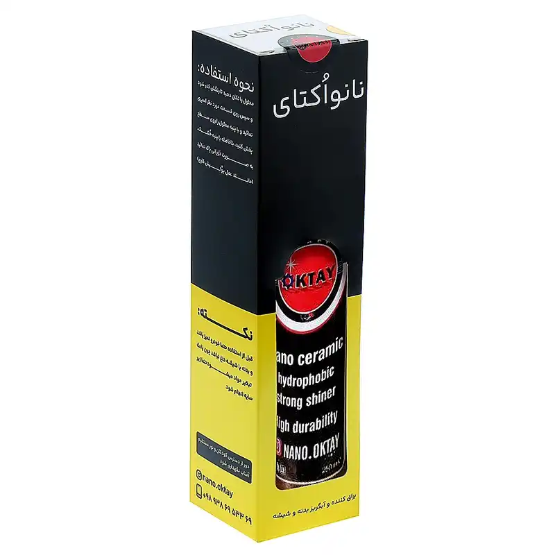 اسپری براق کننده بدنه خودرو اکتای مدل سرامیک حجم 250 میلی لیتر