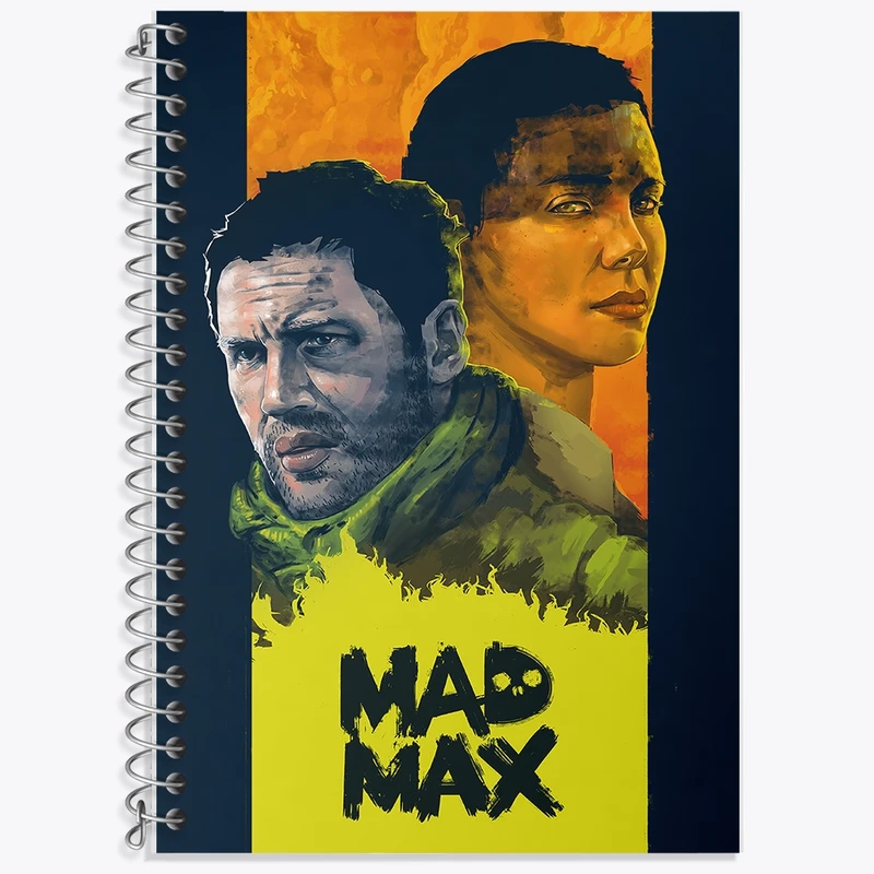 دفتر زبان 50 برگ خندالو مدل سه خط طرح مکس دیوانه (Mad Max) کد F114