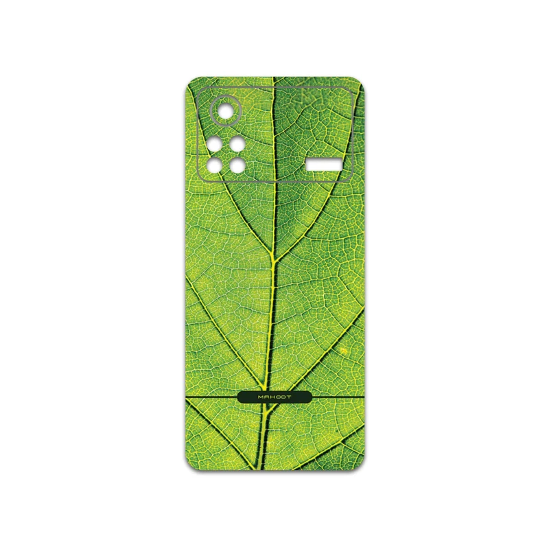 برچسب پوششی ماهوت مدل Leaf-Texture مناسب برای گوشی موبایل شیائومی Poco X4 Pro 5G