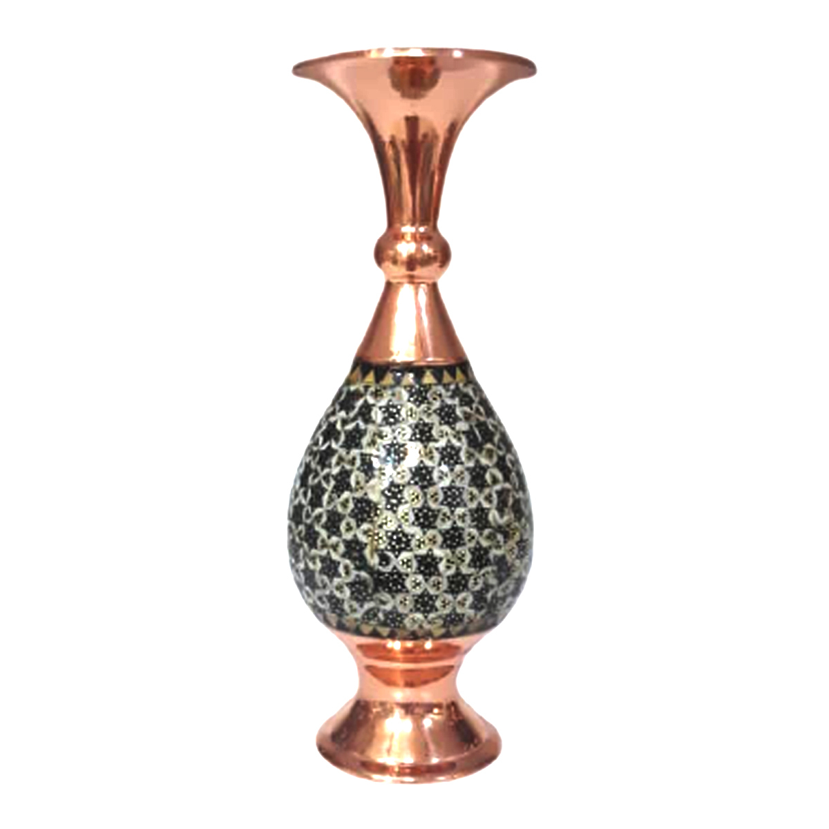 گلدان مسی مدل خاتم کد GKHK-727