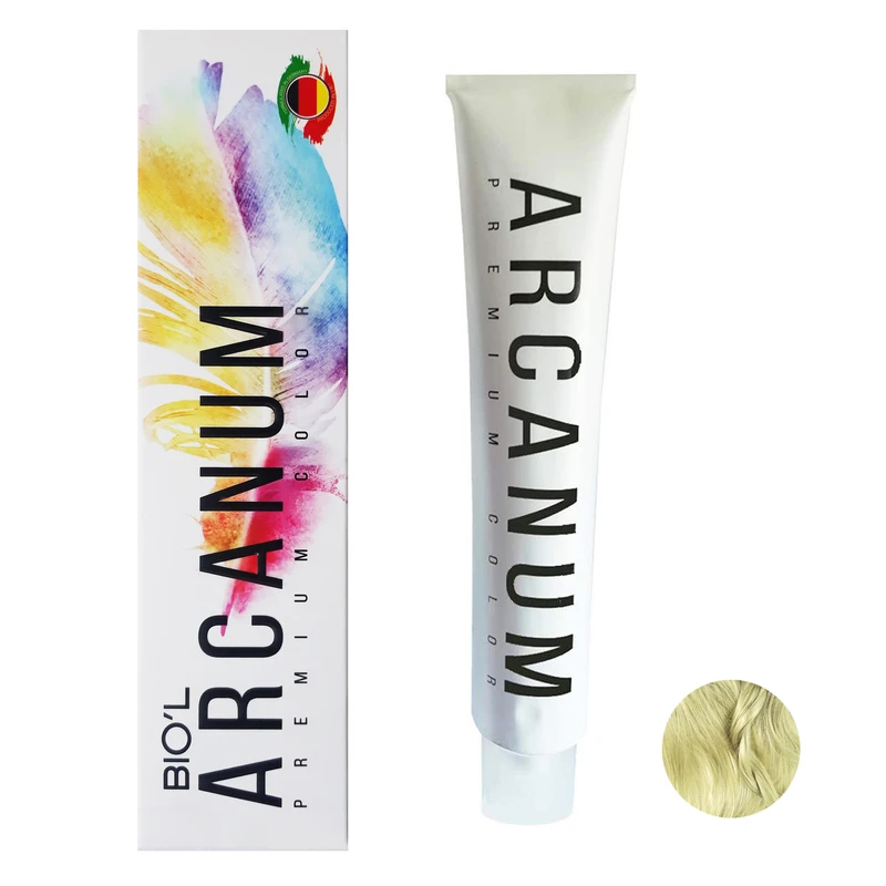  رنگ مو بیول مدل Arcanum شماره 9.7 حجم 120 میلی لیتر رنگ بلوند زیتونی خیلی روشن