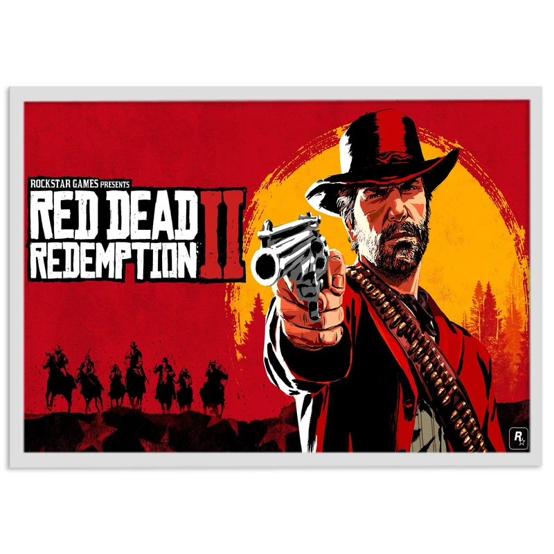 تابلو نوری بکلیت طرح بازی گیم نت Red Dead Redemption مدل چراغدار W-s1434