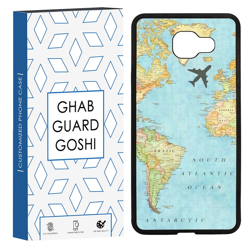 کاور قاب گارد گوشی طرح نقشه جهان کد TPU-057 مناسب برای گوشی موبایل سامسونگ Galaxy A7 2016 / A710