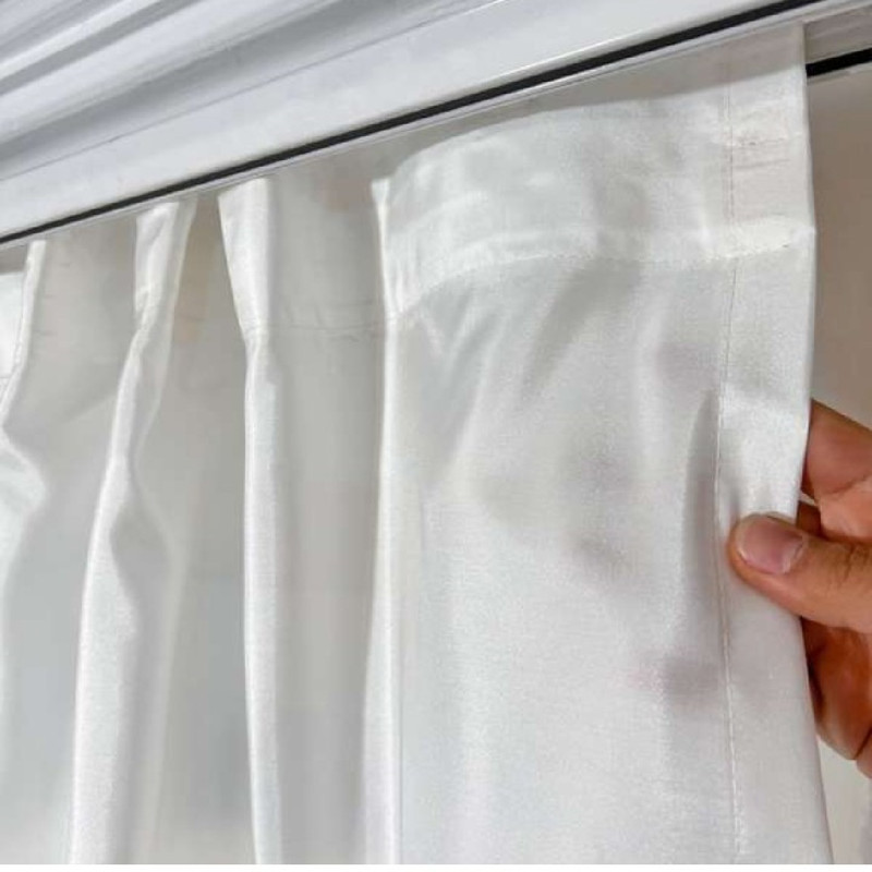 پرده پرهام دکور مدل حریر ساده دوزی سایز 280×300 سانتیمتر