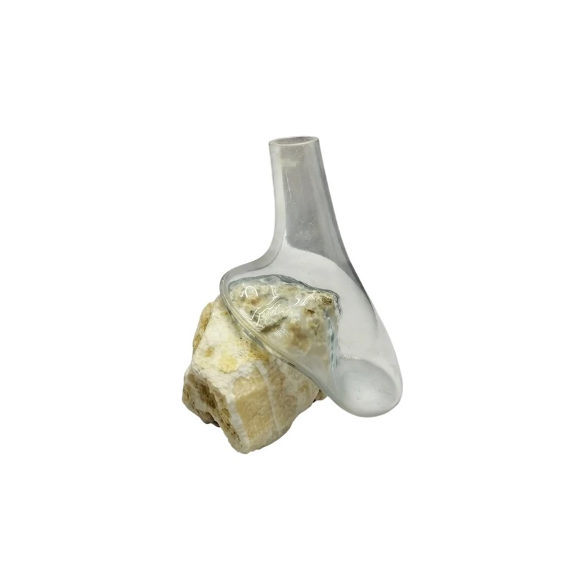 گلدان مدل شیشه و سنگ کد s-001