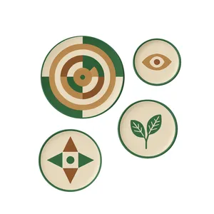 بشقاب دیوارکوب سفالی کد 81 مجموعه 4 عددی