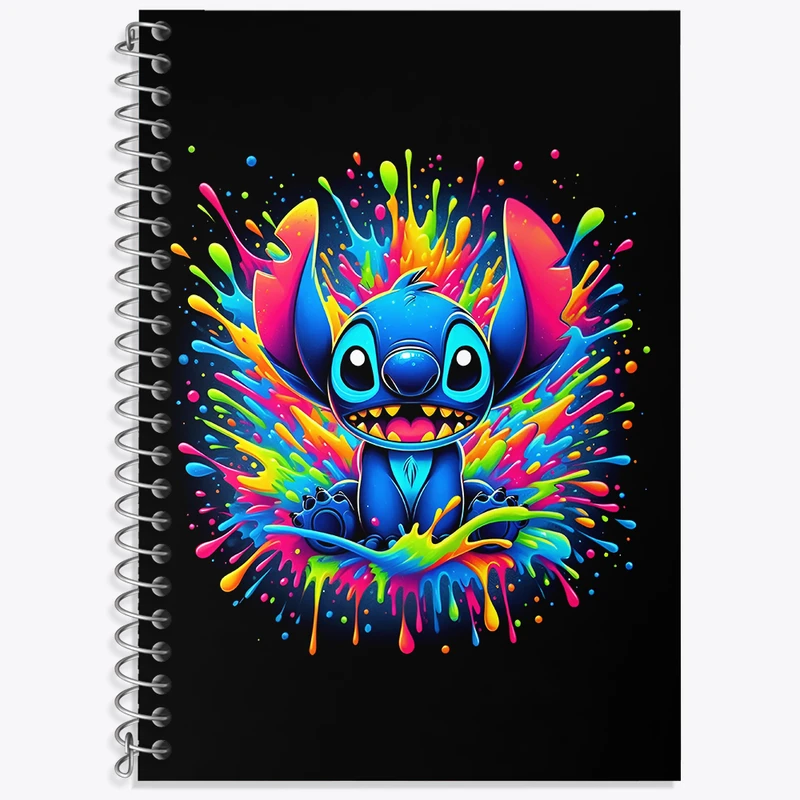 دفتر زبان 50 برگ خندالو مدل دو خط طرح استیچ (Stitch) کد N3379