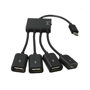 هاب 4 پورت usb-c -usb 2.0-microusb مدل usmi