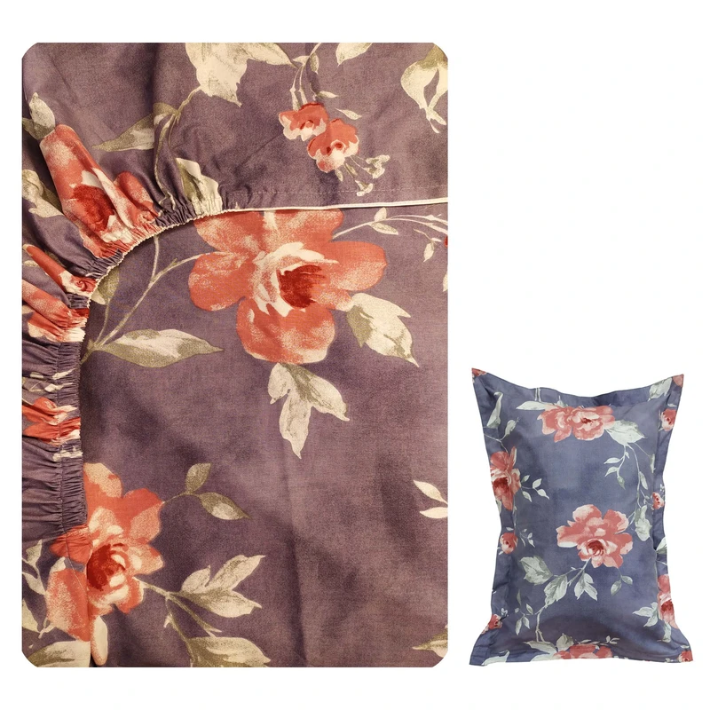 سرویس ملحفه 1 نفر 2 تکه رزین تاژ مدل ایزابل کد 1-M101