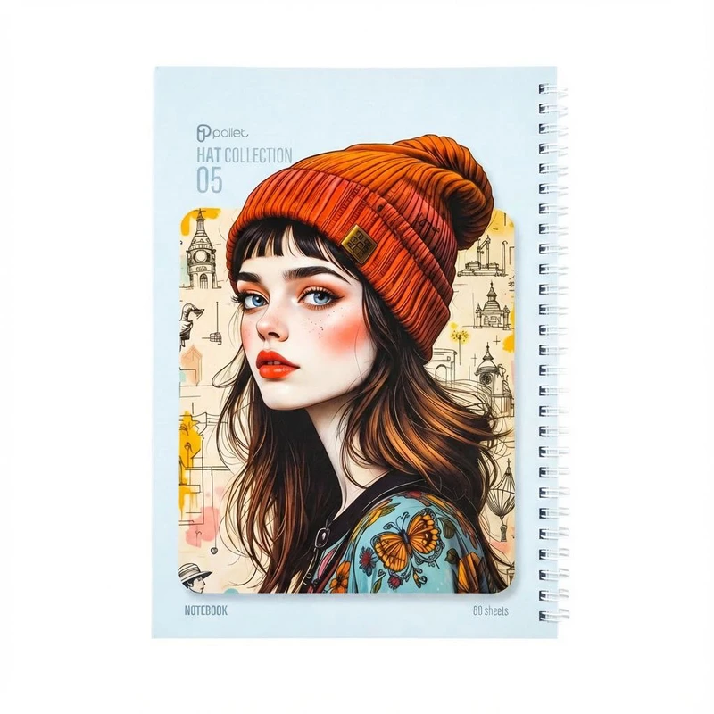 دفتر مشق 80 برگ پالت طرح کلاه