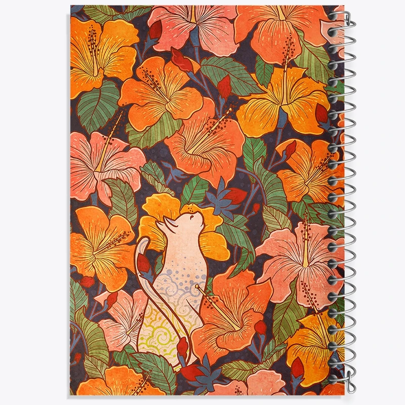 دفتر لیست خرید 50 برگ خندالو طرح گل و گربه کد F1807