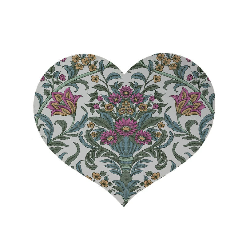 پادری مدل قلب طرح گل کد 5863 سایز 90x90 سانتی متر
