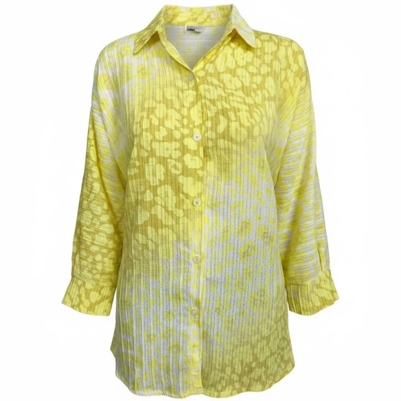 شومیز آستین سه ربع یقه برگردان زنانه مدل 112915