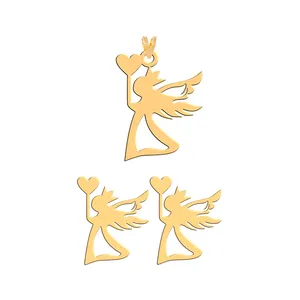 نیم ست طلا 18 عیار زنانه فرشته مدل فرشته  WHSL-000119