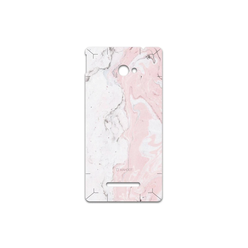 برچسب پوششی ماهوت مدل Blanco-Pink-Marble مناسب برای گوشی موبایل اچ تی سی 8X