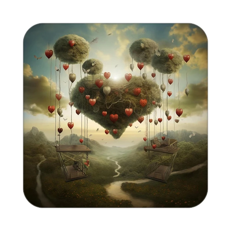 زیر لیوانی کاکتی مدل عاشقانه کد mp11525