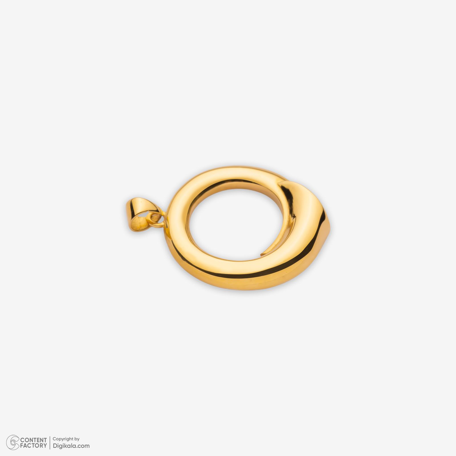 آویز گردنبند طلا 18 عیار زنانه گلدم طرح دایره تو خالی کد PE145001 -  - 5