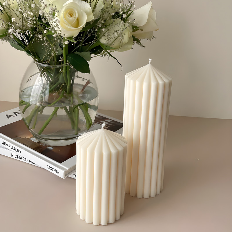 قالب شمع مدل استوانه‌ شياردار کد 10