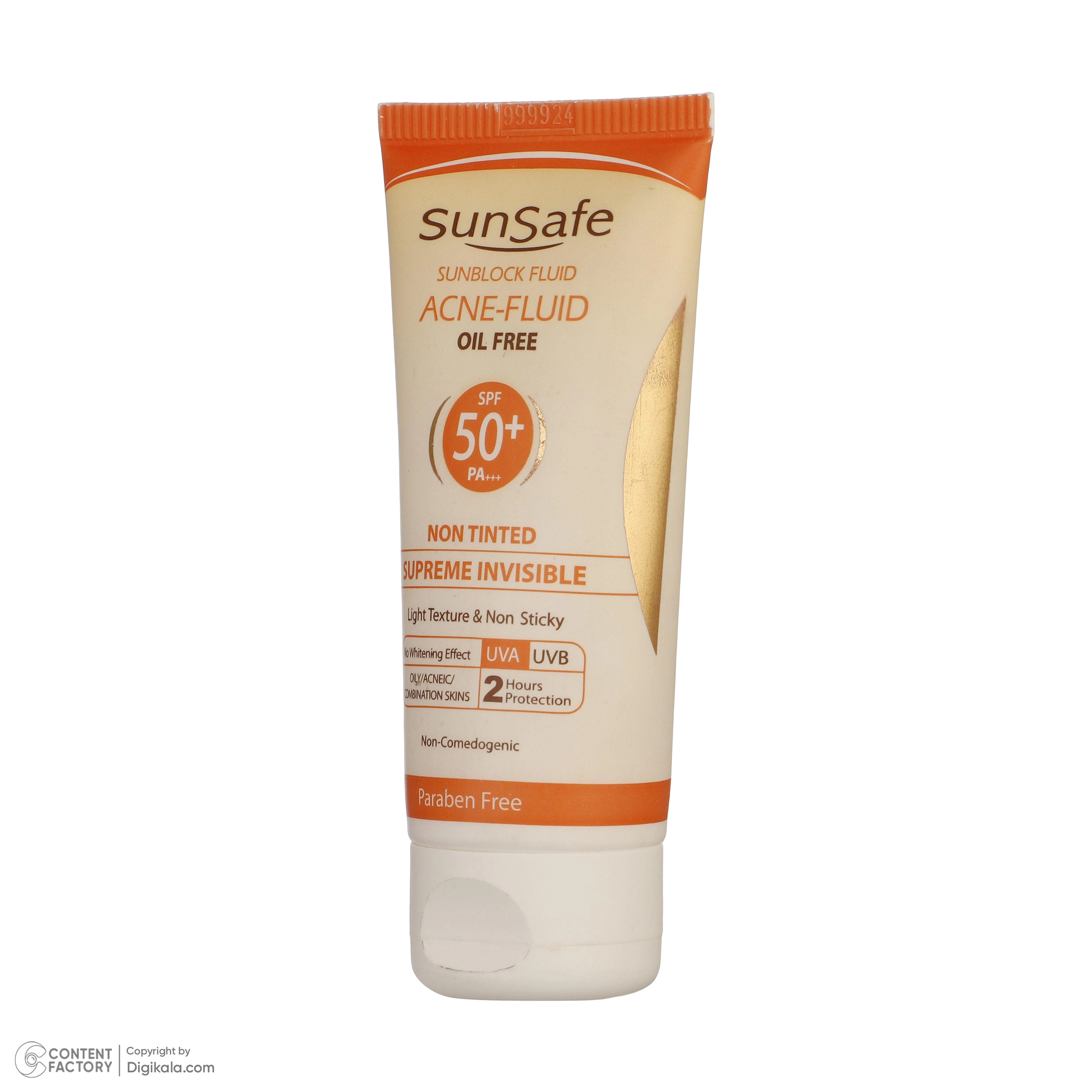 کرم ضد آفتاب بدون رنگ سان سیف مدل SPF50 محافظ UVA ،UVB و +++PA، ضد جوش و آکنه، ضد آب و حساسیت، مناسب پوست‌‌های آکنه‌ای و چرب حجم 50 میلی‌لیتر