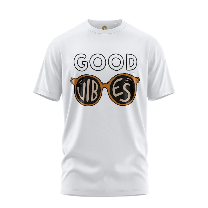 تی شرت آستین کوتاه زنانه هومرو مدل TW256 طرح انرژی مثبت good vibes