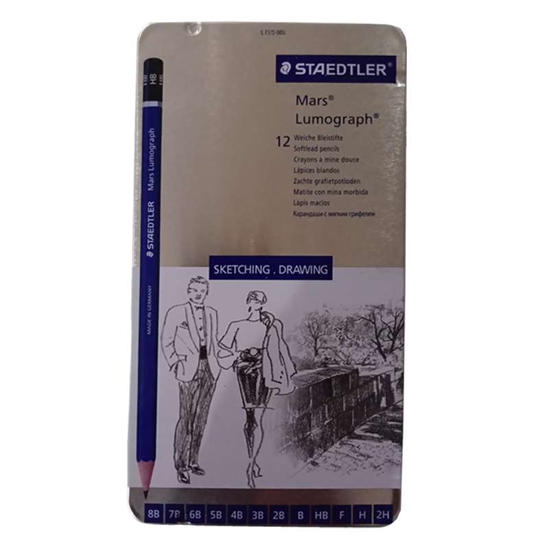 مداد طراحی استدلر مدل Mars Lumograph بسته 12 عددی