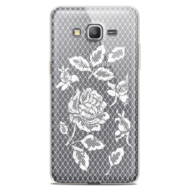 کاور مگافون طرح گل مدل C43-W مناسب برای گوشی موبایل سامسونگ Galaxy J7 2015 / J7 Core