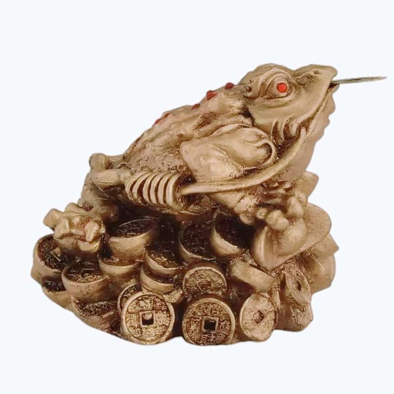 مجسمه مدل وزغ و سکه