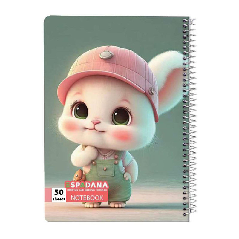 دفتر مشق 50 برگ اسپادانا مدل کیوت کد 5061359 مجموعه 4 عددی