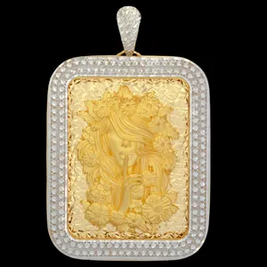 آویز گردنبند طلا 18 عیار زنانه طلای مستجابی مدل آوا کد 003