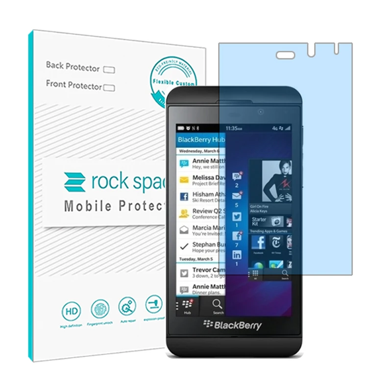 محافظ صفحه نمایش ضد اشعه آبی راک اسپیس مدل HyBLU مناسب برای گوشی موبایل بلک بری Z10