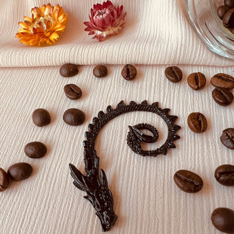 پیرسینگ گوش مدل ایرکاف اِلف طرح آژدها دم پیچی