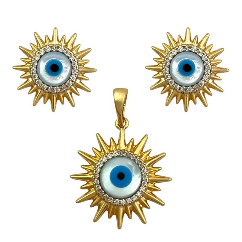 نیم ست زنانه ژوپینگ مدل چشم کد M4153 نیم ست زنانه ژوپینگ مدل چشم کد M4153