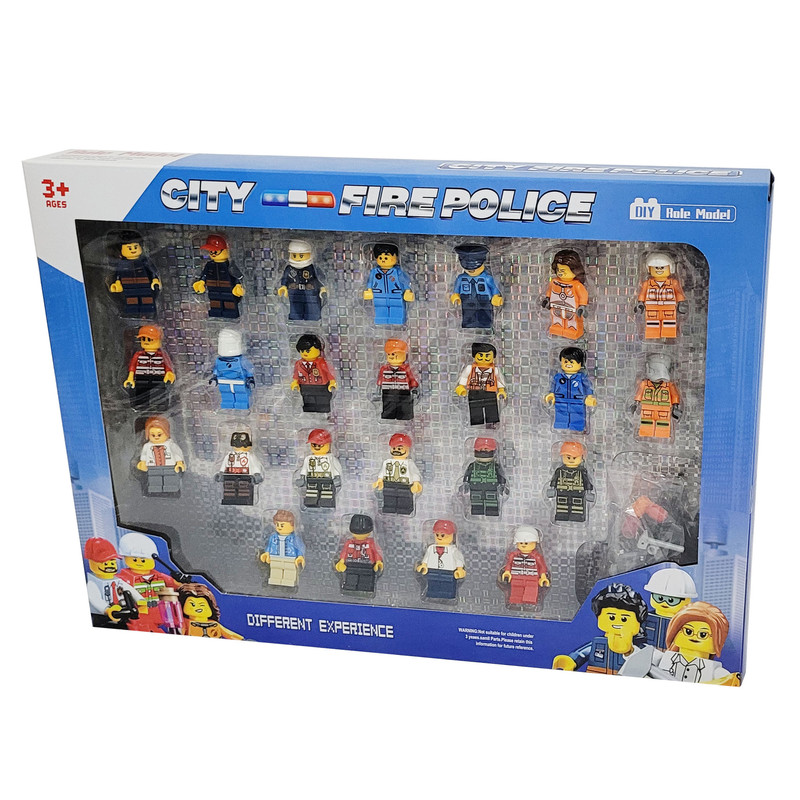 ساختنی مدل ادمک مینی فیگور پلیس شهر کد 9009 مجموعه 24 عددی