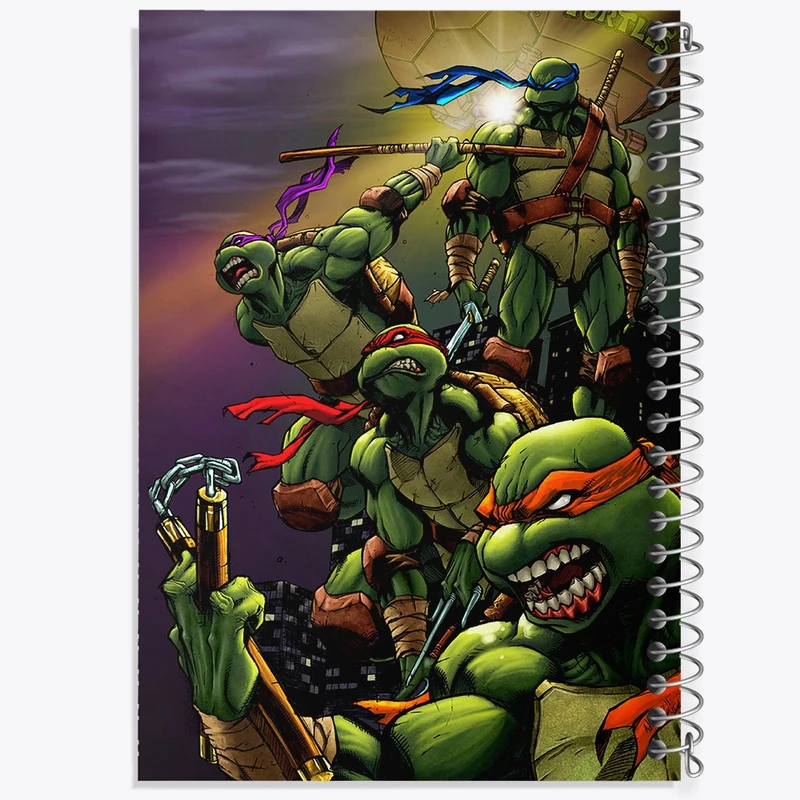 دفتر مشق 50 برگ خندالو طرح لاکپشت های نینجا کد F2224