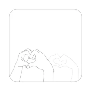 زیر لیوانی کاکتی طرح عاشقانه مدل mp39588