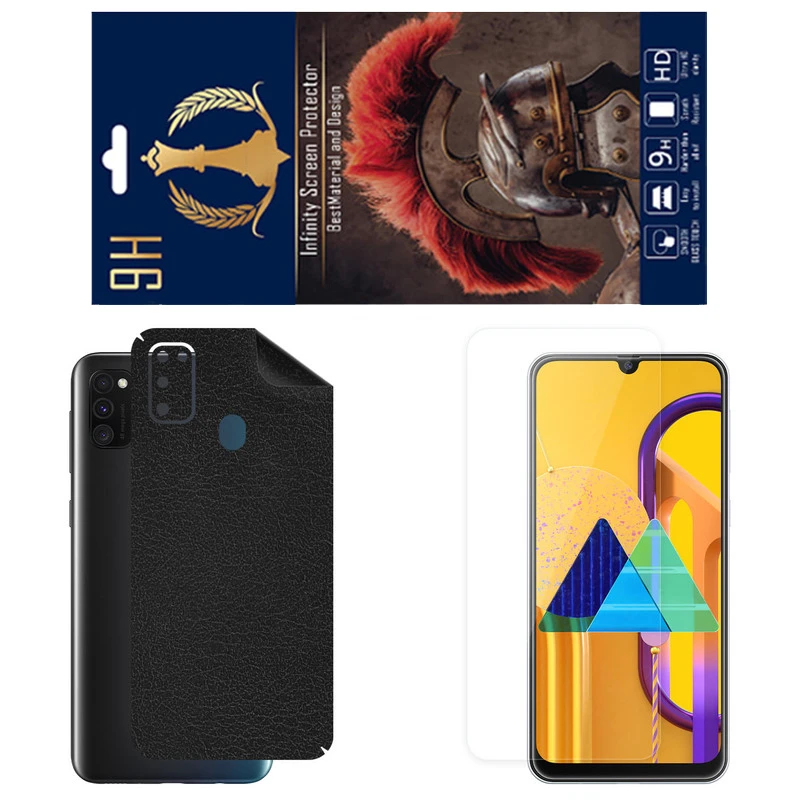 برچسب پوششی اینفینیتی مدل CH مناسب برای گوشی موبایل سامسونگ Galaxy M30s به همراه محافظ صفحه نمایش