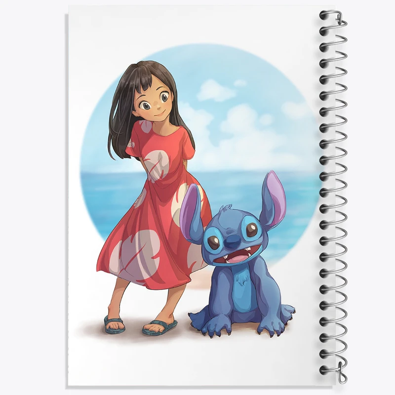 دفتر مشق 50 برگ خندالو طرح لیلو و استیچ کد 37195