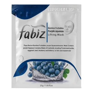 ماسک ورقه ای صورت فابیز مدل Bluberry مناسب برای انواع پوست حجم 25 گرم
