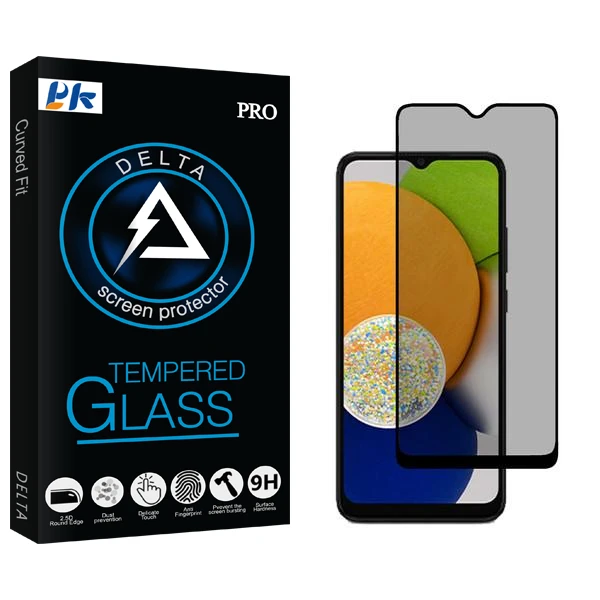 محافظ صفحه نمایش حریم شخصی پی کی مدل Delta مناسب برای گوشی موبایل سامسونگ Galaxy A03