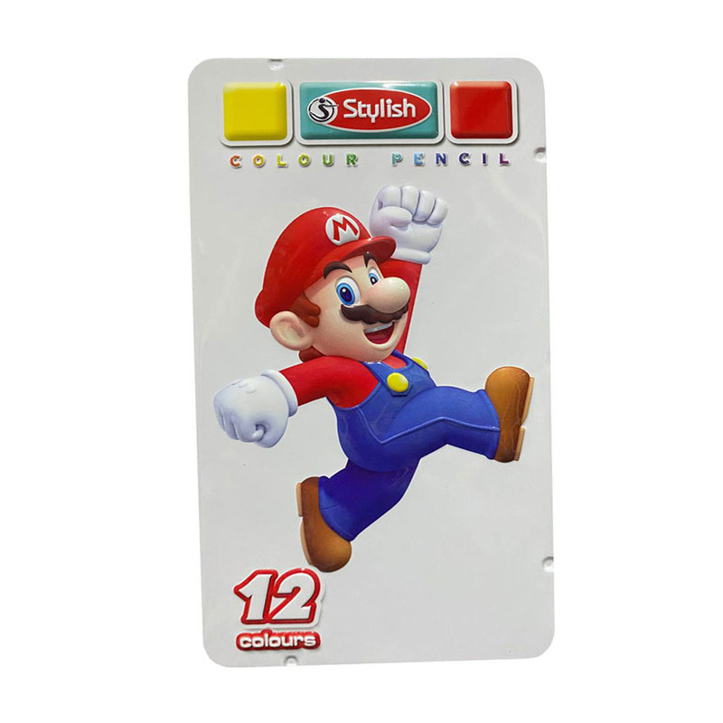 مداد رنگی 12 رنگ استایلیش مدل ماریو کد 08