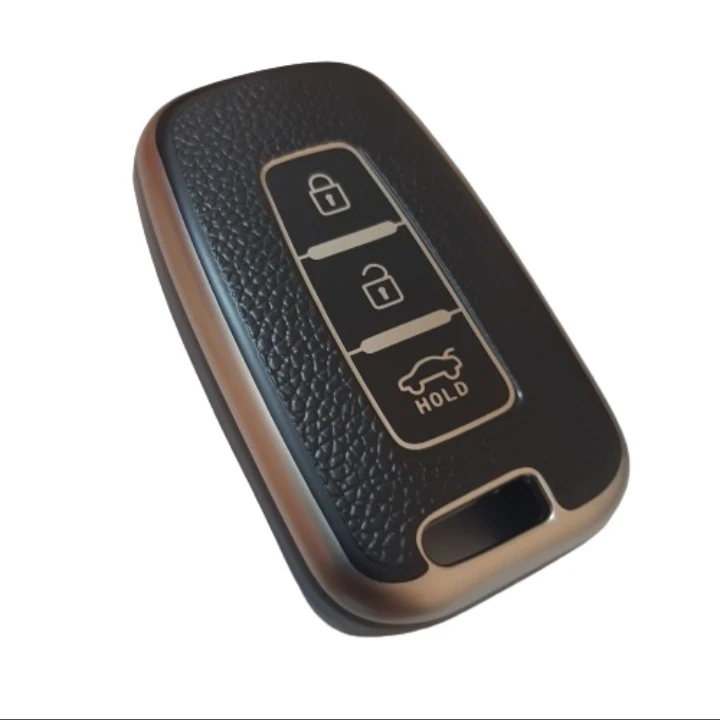 کاور ریموت و سوئیچ خودرو دیاموند شاپینگ مدل DS-LEATHER3 مناسب برای هیوندای سه کلید