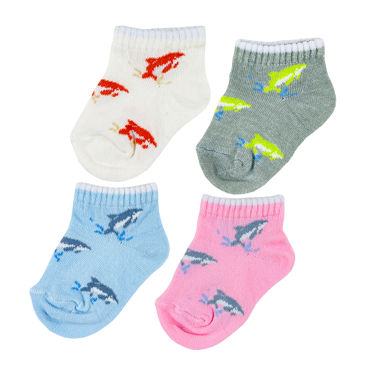 جوراب نوزادی مدل AG298 مجموعه 4 عددی