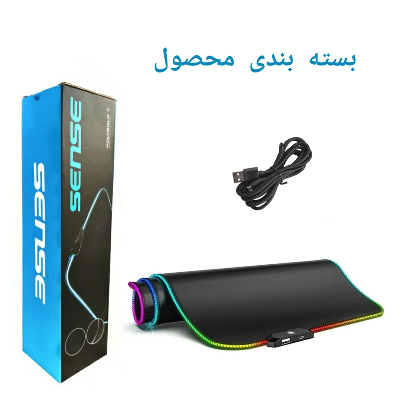 ماوس پد مخصوص بازی سنس مدل RGB 80×30 عکس شماره 2