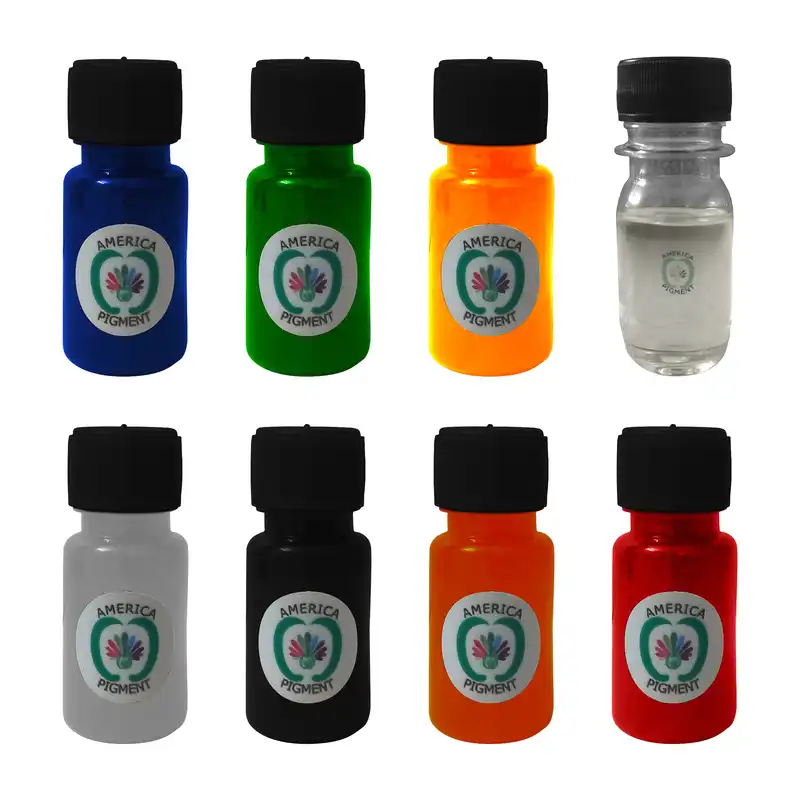 لاک ناخن آمریکاپیگمنت مدل  GEL POLISH7  مجموعه 7 عددی به همراه محلول رقیق کننده لاک ژل آمریکاپیگمنت مدل HOMOGEN 30 حجم 30 میلی لیتر