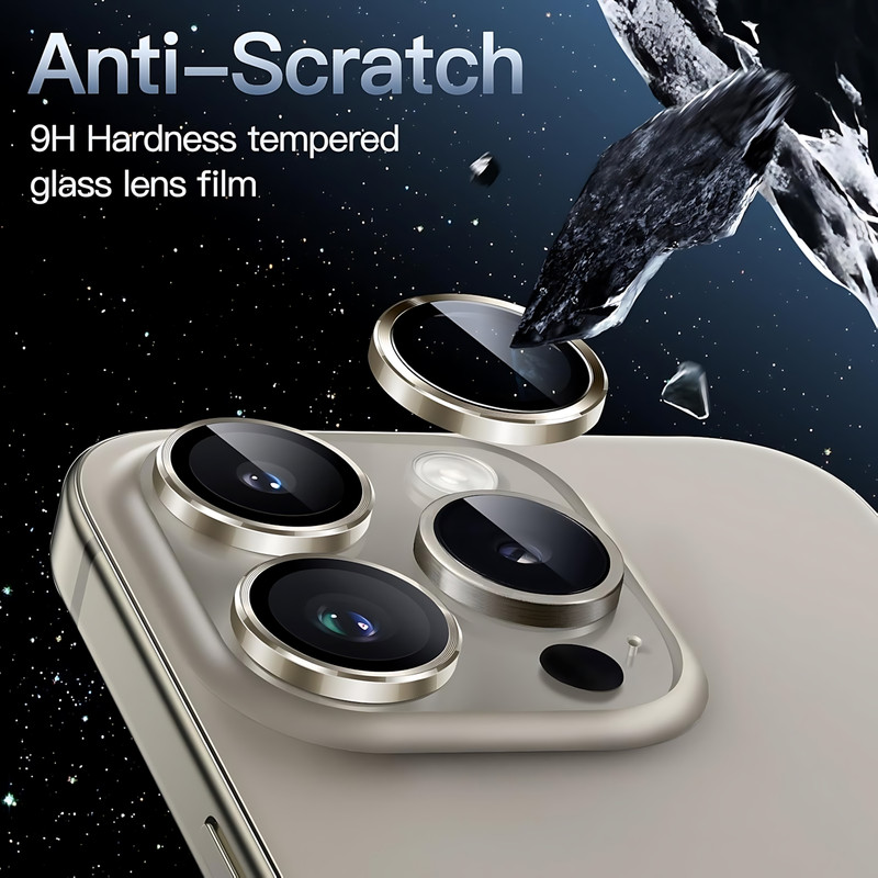 محافظ لنز دوربین شیشه‌ای اسپیگن مدل Optik Pro مناسب برای گوشی موبایل اپل iPhone 16 Pro